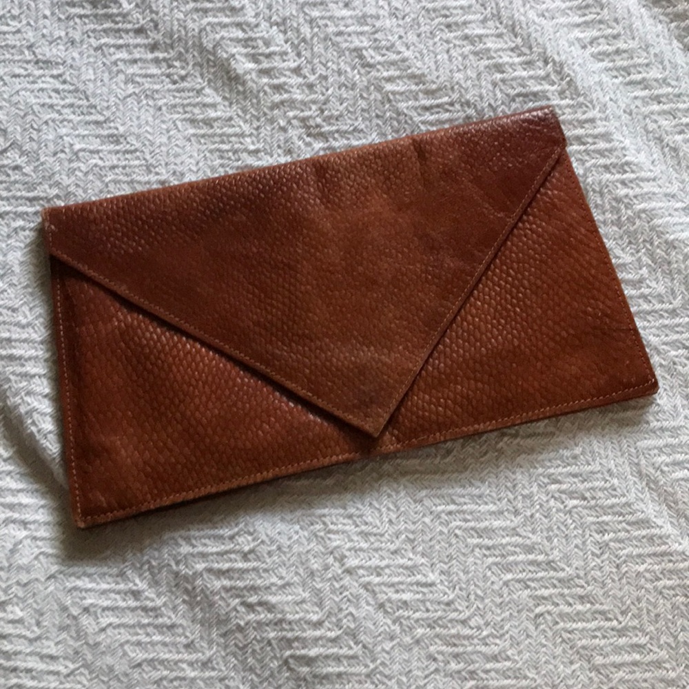Faux Leather Envelope Clutch - Like New!